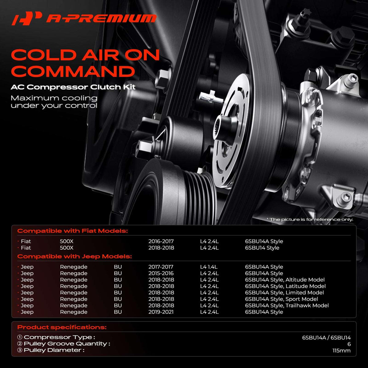 A-Premium Air Conditioner AC Compressor Clutch Kit