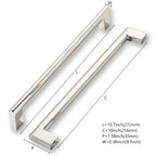 10 Inch Hole Center 2 Pack Polished Nickel Cabinet Pulls Heavy Duty Solid Kitchen Drawer Handle, Hardware for