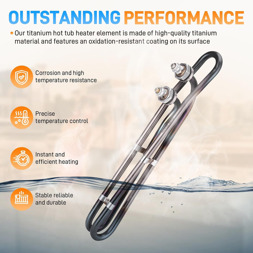 5.5KW 240V Titanium Hot Tub Heater Element Compatible with Balboa 58083