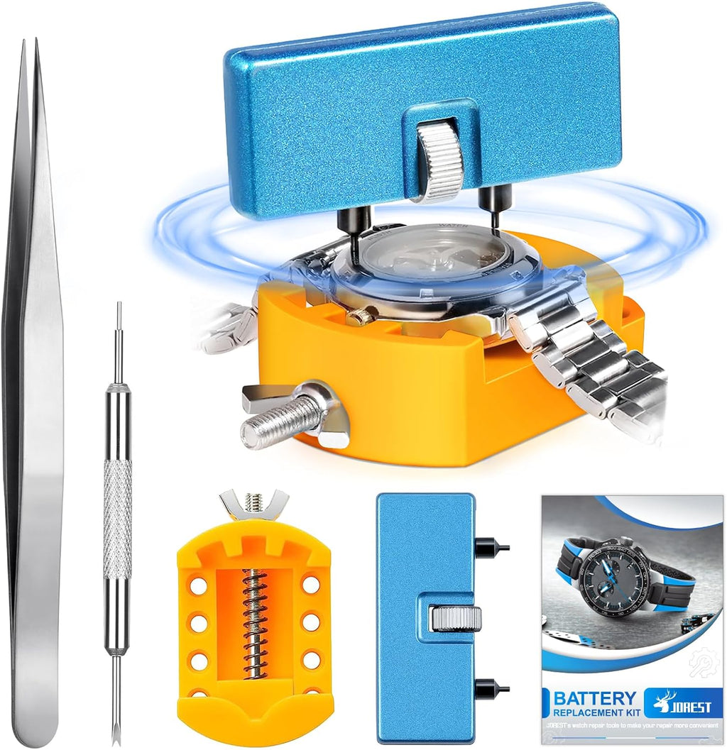 Watch Battery Replacement Tool Kit, Watch Wrench Back Remover for Rotate Open Watch Cover, Watch Case Opener Set with