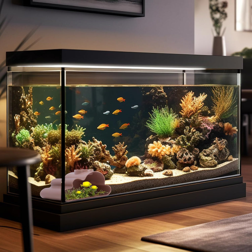 Reptile Hide Cave for Snakes & Geckos – Corner Underground Viewing Hideout with Climbing Accessories, Humid Habitat