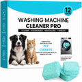 Washing Machine Cleaner Tablets, 12 Count Washer Cleaner for Pet Owners, Deep Cleaning Deodorizer for HE Front Load