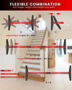 Stair Tread Template Tool, 8" to 60"Jig, Adjustable for Measuring