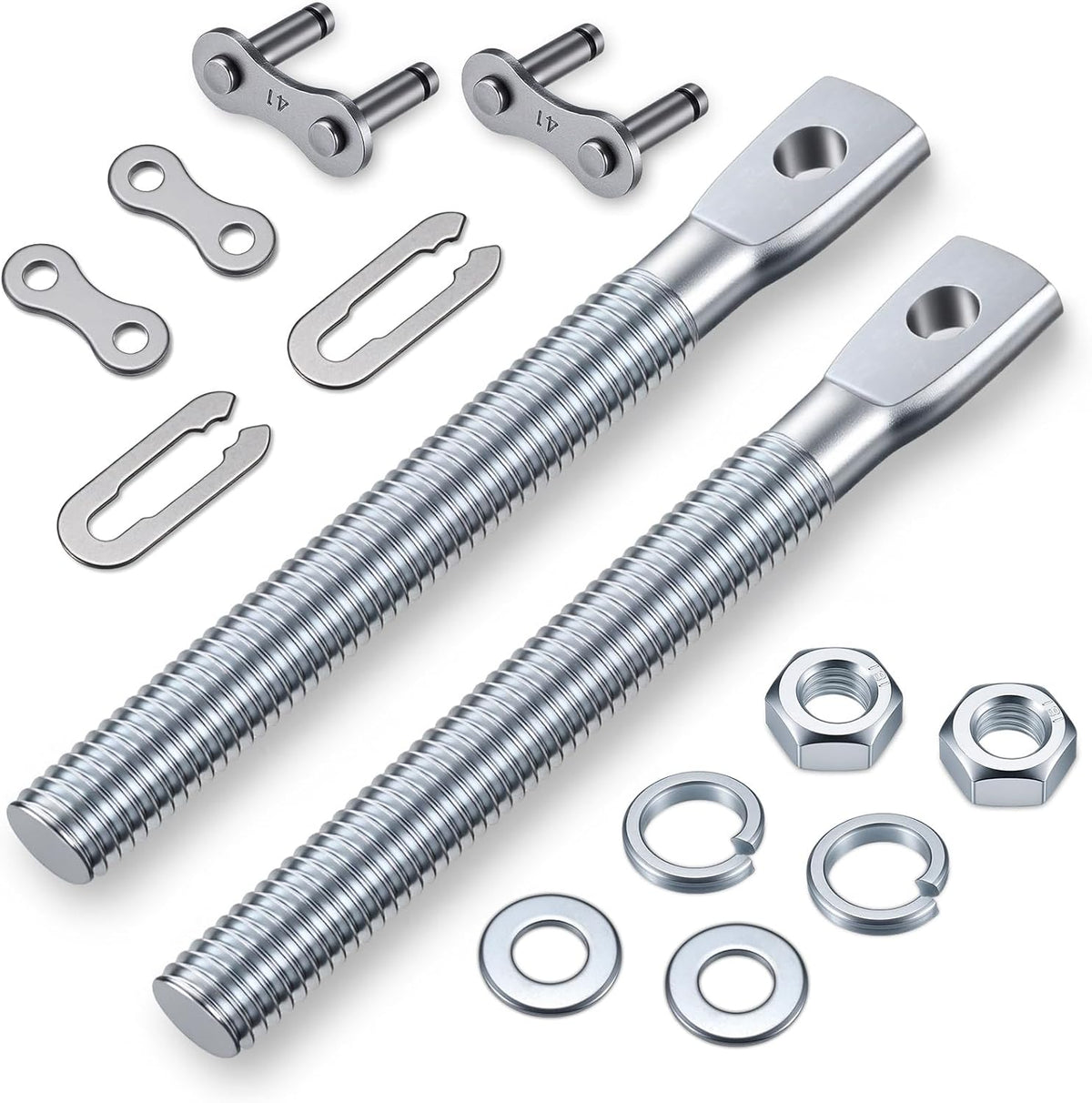 Tandefio 2 Pack #41 Chain Links, 2 Adjustment Bolts Slide Gate Opener