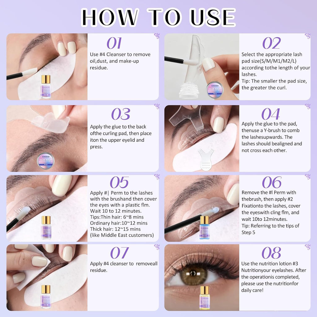 Lash Lift Kit - Eyelash Perm Kit - Eyebrow Lamination Kit, 2 in 1 Professional Eyelash Curling Lash Extension &