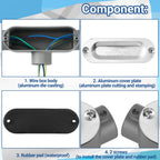 Tandefio 4 Pcs 1/2 Inch Threaded T Type Conduit Body Junction Box