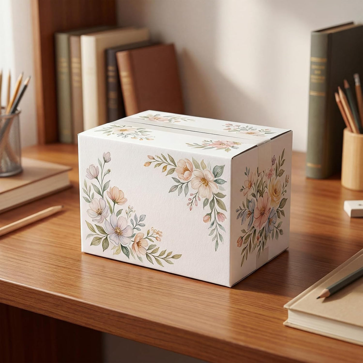 12x9x8 Shipping Boxes 15 Pack, White Corrugated Cardboard Boxes with Side-Lock and Pre-Applied Double-Sided Tape