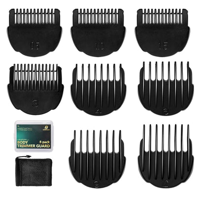 Hair Clipper Guards Guides 8pcs 0.02inch to 0.5Inch(0.5mm-12mm) Fits For Manspot Body Trimmer,Meridian Ball Trimmer
