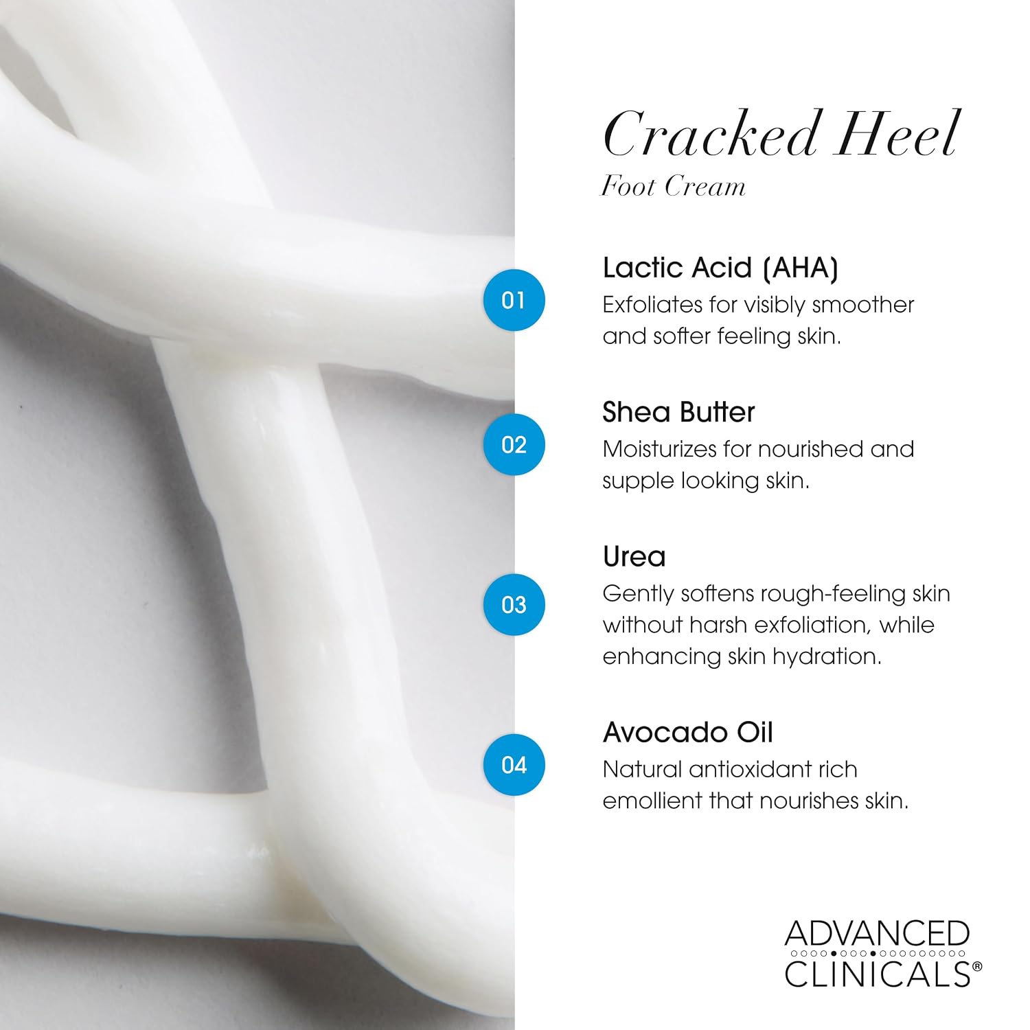 Cracked Heel Foot Cream Skin Care Moisturizer Lotion For Feet W/Shea Butter | Helps Heal Cracked Skin, Rough Spots