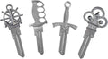 Forged House Key Blanks, Variety 4 Pack in KW1 (B300CK)