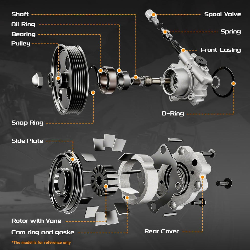 Power Steering Pump with Pulley for Toyota Tacoma