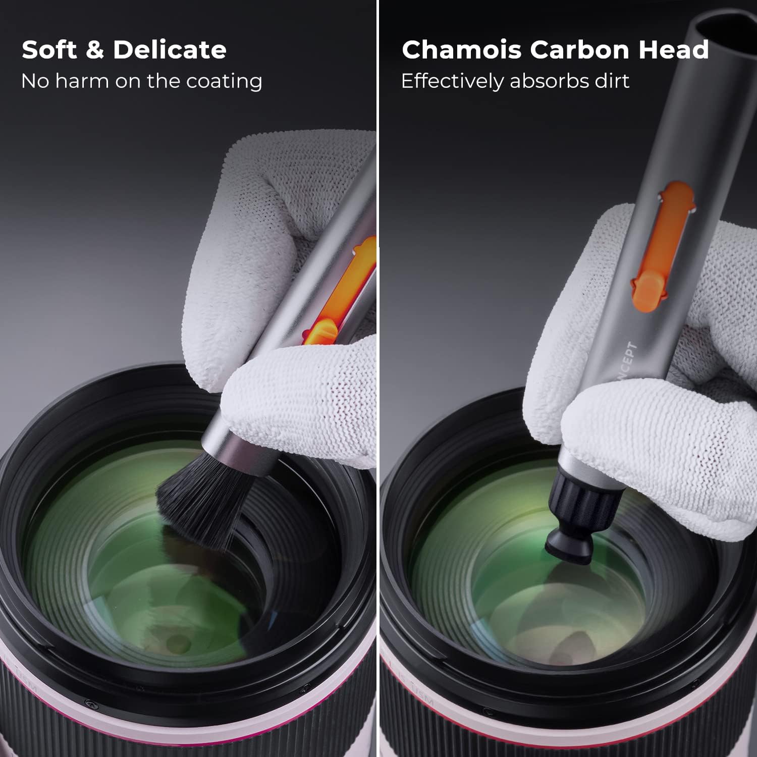 6 in 1 Camera Cleaning Kit for Canon Nikon Camera Clean | Full Frame Cleaning Wand X2,Strong Blower,Microfiber