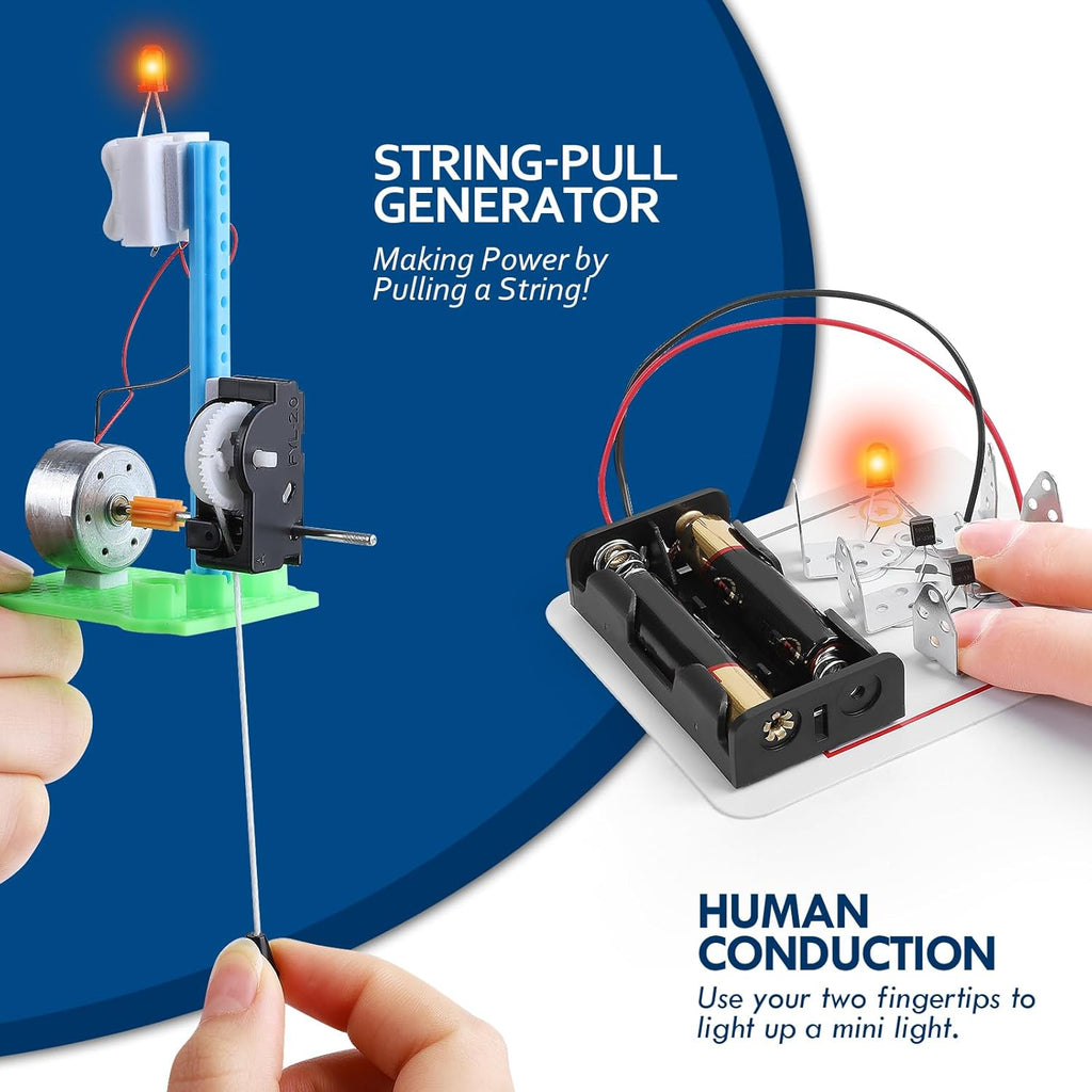STEM Electric Circuit Kit, Electricity Science Project Light Bulb Experiments for Kids Teens, Electrical Engineering