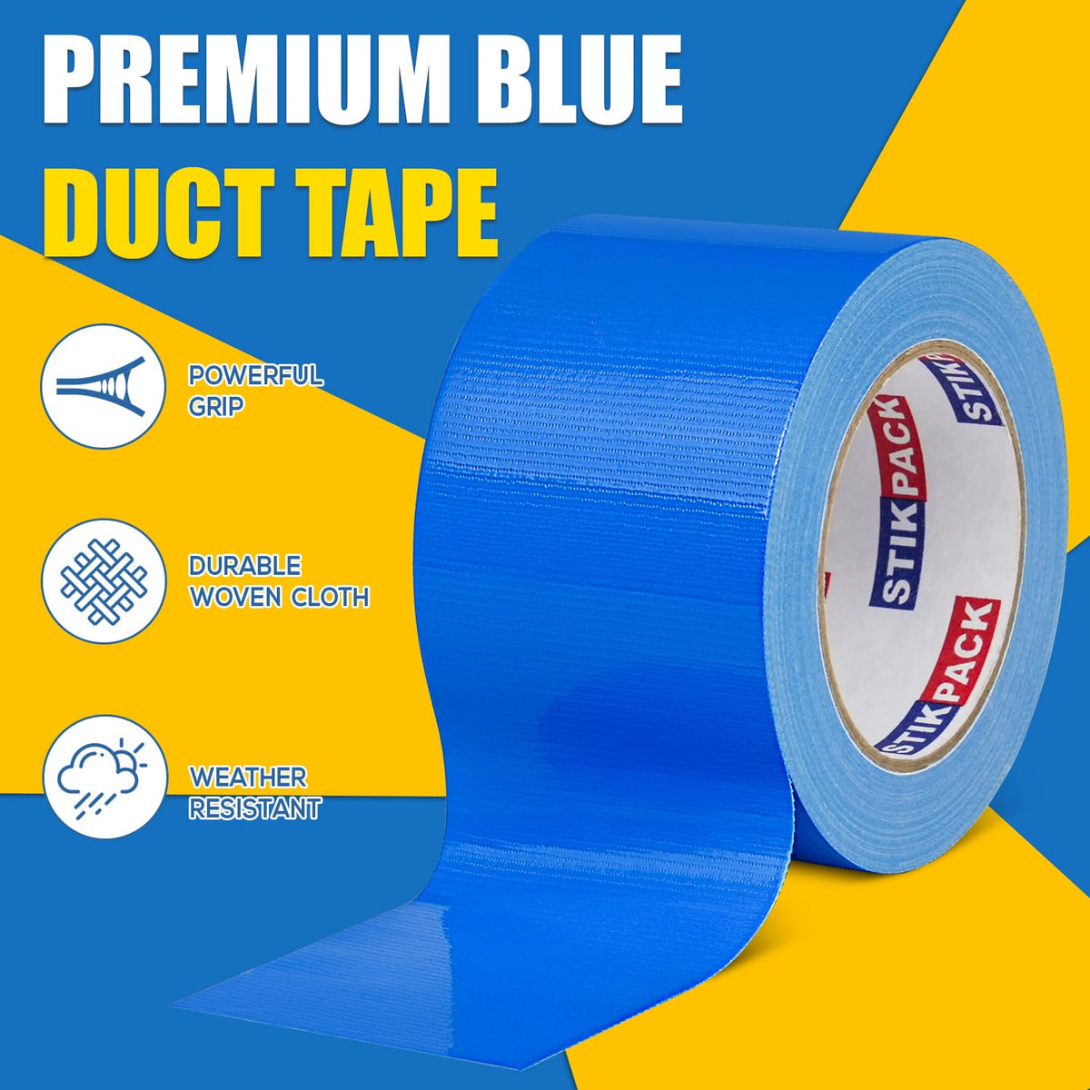 3'' Wide Blue Duct Tape Heavy Duty 3 Inches x 30 Yard, 1 Roll