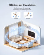 10'' Wall Mount Fan with Remote and Light, Fits Every Scene