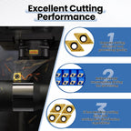 DCMT11T308 DCMT32.52 Carbide Turning Inserts, Multilayer Coated DCMT Insert