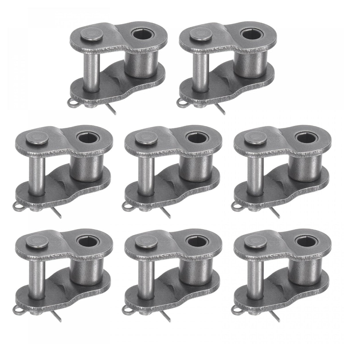 uxcell 8Pcs #60 Chain Offset Half Link Roller, 3/4" Pitch Carbon Steel, Standard Chain End Connector Split Links for 12A Chain