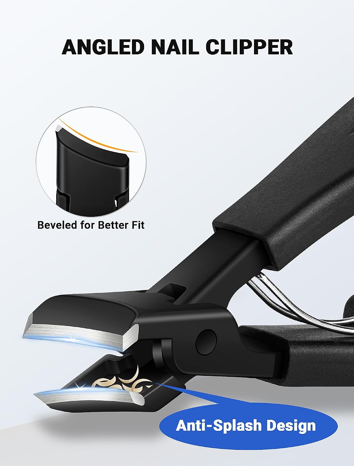 Toenail Clippers for Seniors Thick Toenails, Sharp Ingrown Toenail Clippers Nail Cutter Long Handle with Wide Jaw for