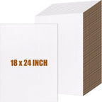 30 Pack Corrugated Cardboard Sheets 24 x 18 Inch White Flat Craft Board Packaging Inserts Large Flat Square Inserts