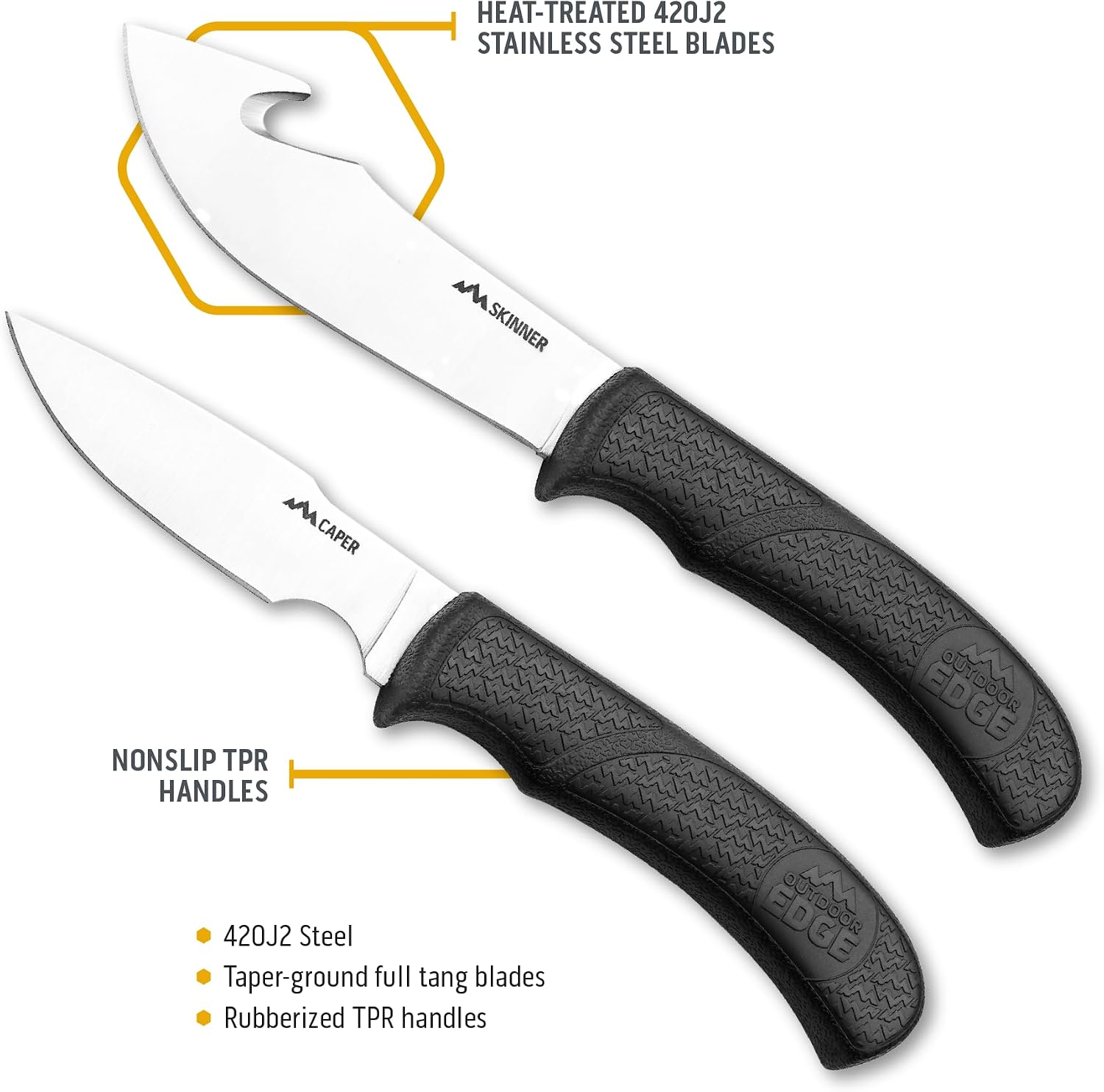 Game-Pro 11-Piece Butcher Knife Set | Caping & Boning Knives, Deer Skinning Knife, Bone Saw, Game Shears, Sharpener &