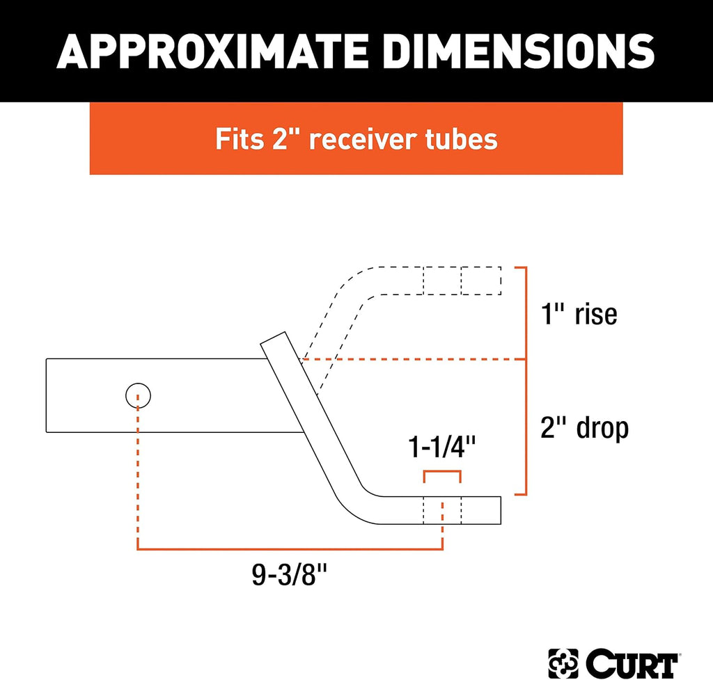 Class 4 Ball Mount (2" Shank, 10,000 lbs., 2" Drop, 9-3/8" Long)