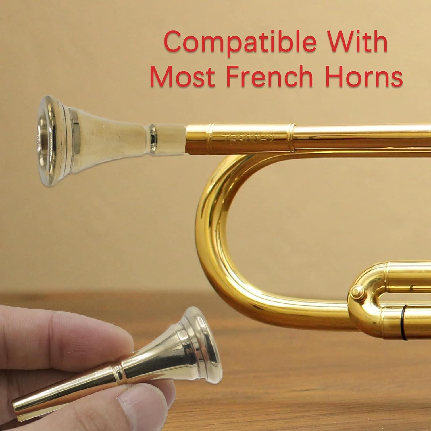 Gold Standard French Horn Mouthpiece for Most French Horns | standard bore size, brass wind instrument fit, student