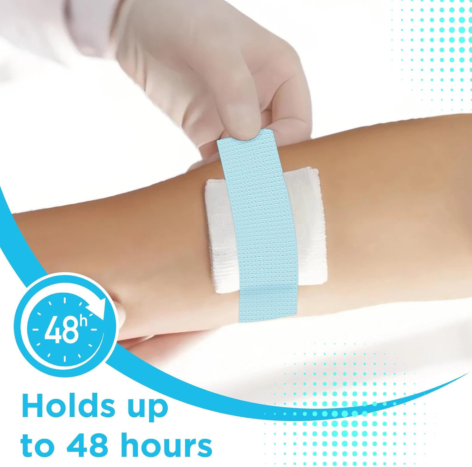 Silicone Medical Tape for Sensitive Skin 1" x 5yd 2 Rolls | Waterproof Surgical Tape for Secures Dressings and