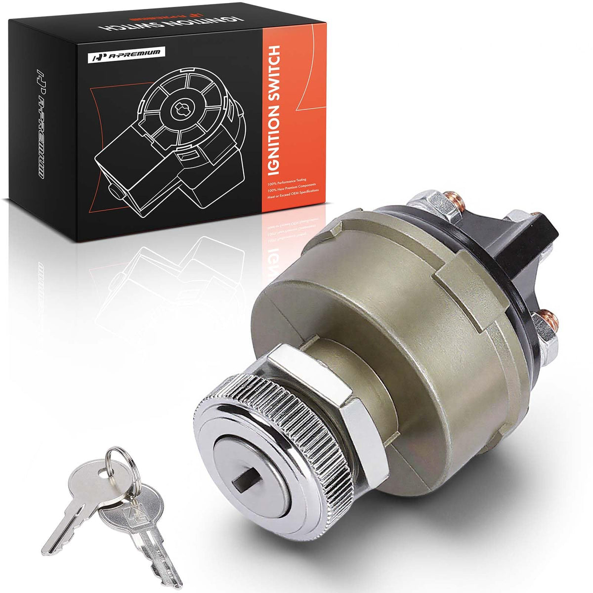 A-Premium 4 Threaded Ignition Starter Switch Compatible with Jeep