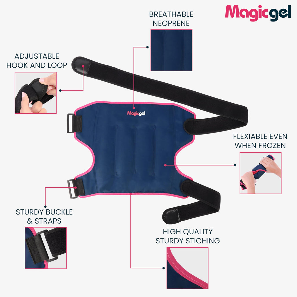 Extra Large Hip Ice Pack Wrap - Reusable Cold Pack for Hip Bursitis, Hip Replacement Surgery and Hip Flexor Pain. Hip