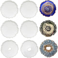 6 Pack Geode Coaster Molds for Resin, Irregular Resin Coaster Silicone Mold, Coaster Epoxy Resin Molds for Making