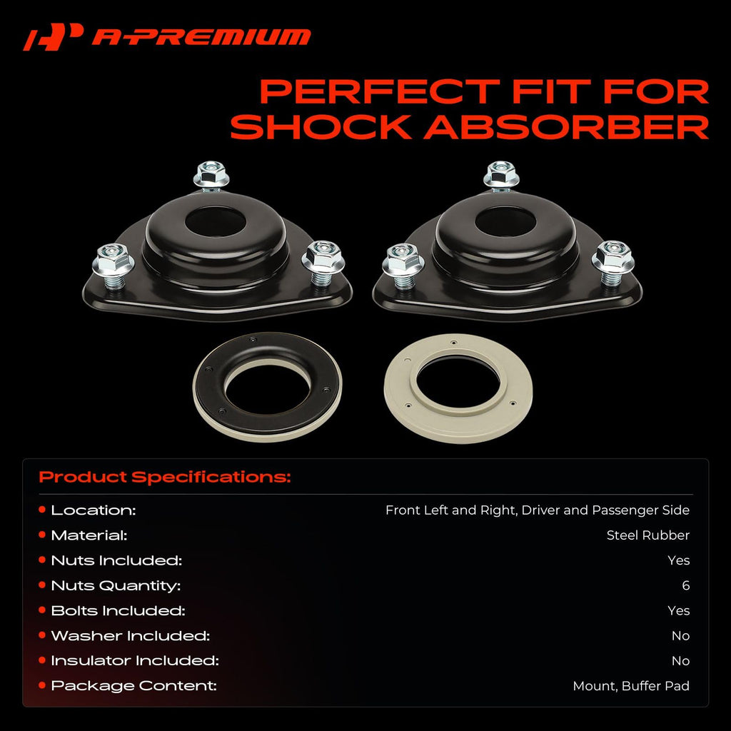 A-Premium Front Suspension Strut Mounts Compatible with Jeep, Dodge