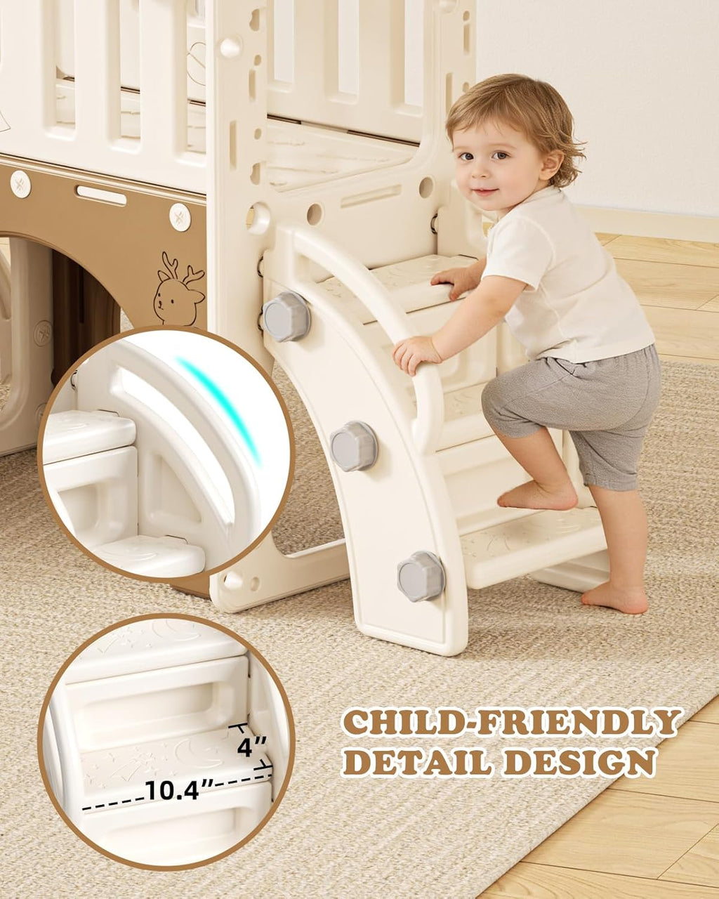 10 in 1 Toddler Slide Set, Bus Themed Kids Slide with Climber, Golf Set, Ring Toss, Basketball Hoop, Indoor Outdoor