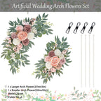 Pink Wedding Arch Flowers Set of 2