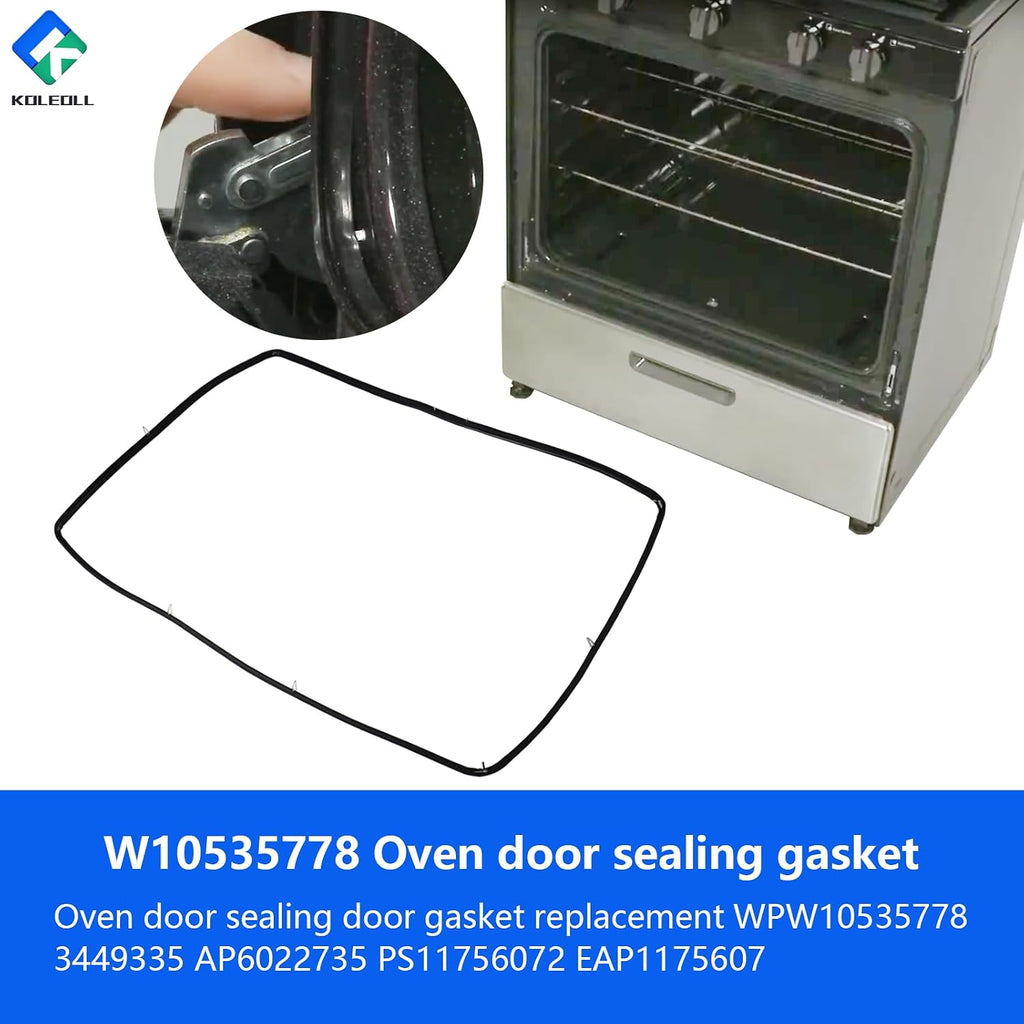 W10535778 Range Oven Door Gasket Compatible with Whirlpool Amana Maytag