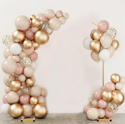 Balloon Arch Stand Set of 2 - Metal Backdrop for Wedding, Birthday, Anniversary, Bridal and Baby Shower - Flower and