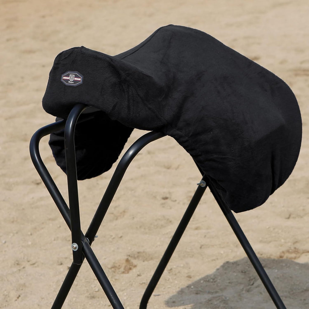 Fleece Horse Saddle Cover for Drassage Horse Saddle-Black