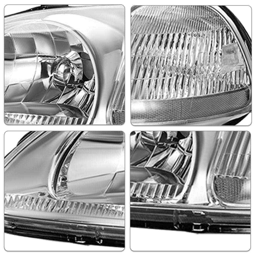For 1996 1997 1998 Honda Civic [Halogen Type] Headlight Assembly Set