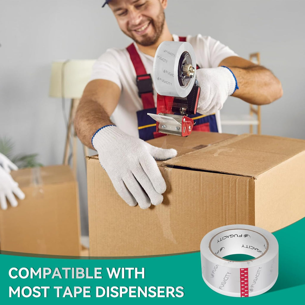 Clear Packing Tape Refills (6 Rolls),Heavy Duty Packaging Tape for Moving Sealing, Moving Supplies,2.7 Mil Thick
