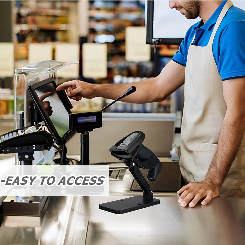 Universal Scanner Holder,Adjustable Barcode Scanner Stand,No Assembly Barcode Reader Bracket Compatible with 1900