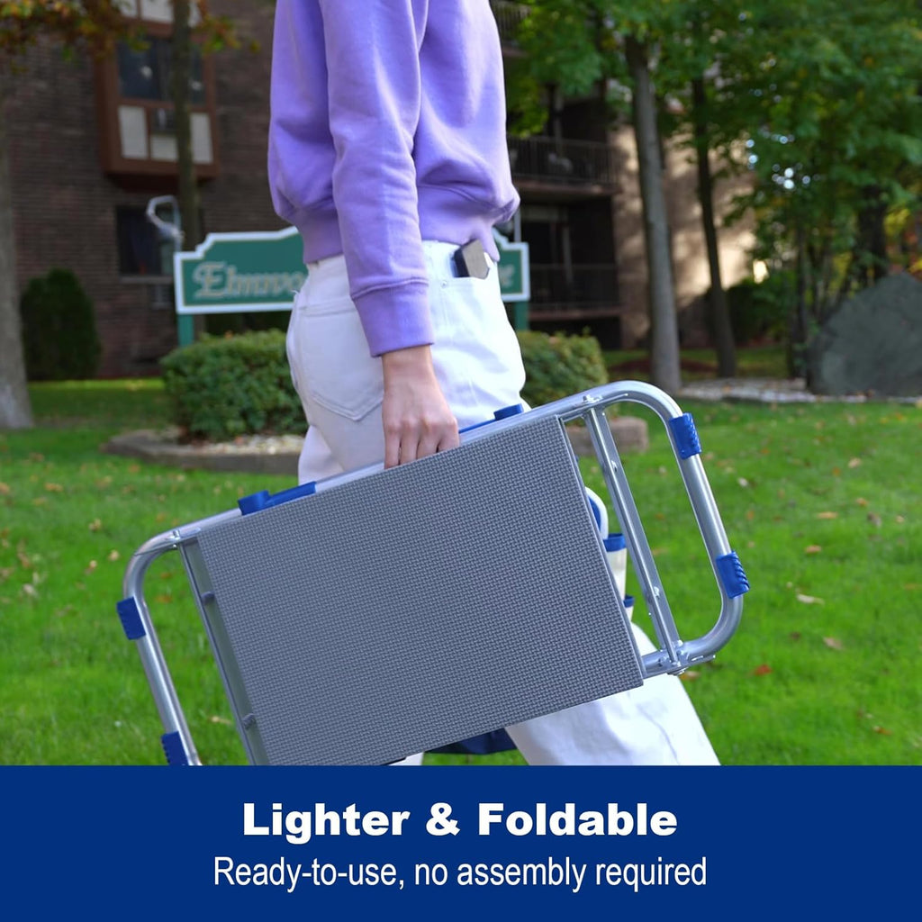 K5 Foldable Kneeler Seat - Heavy Duty (Detachable Cloud Kneeler Pad) - Garden Stool - 2 Large Tool Bags - Portable