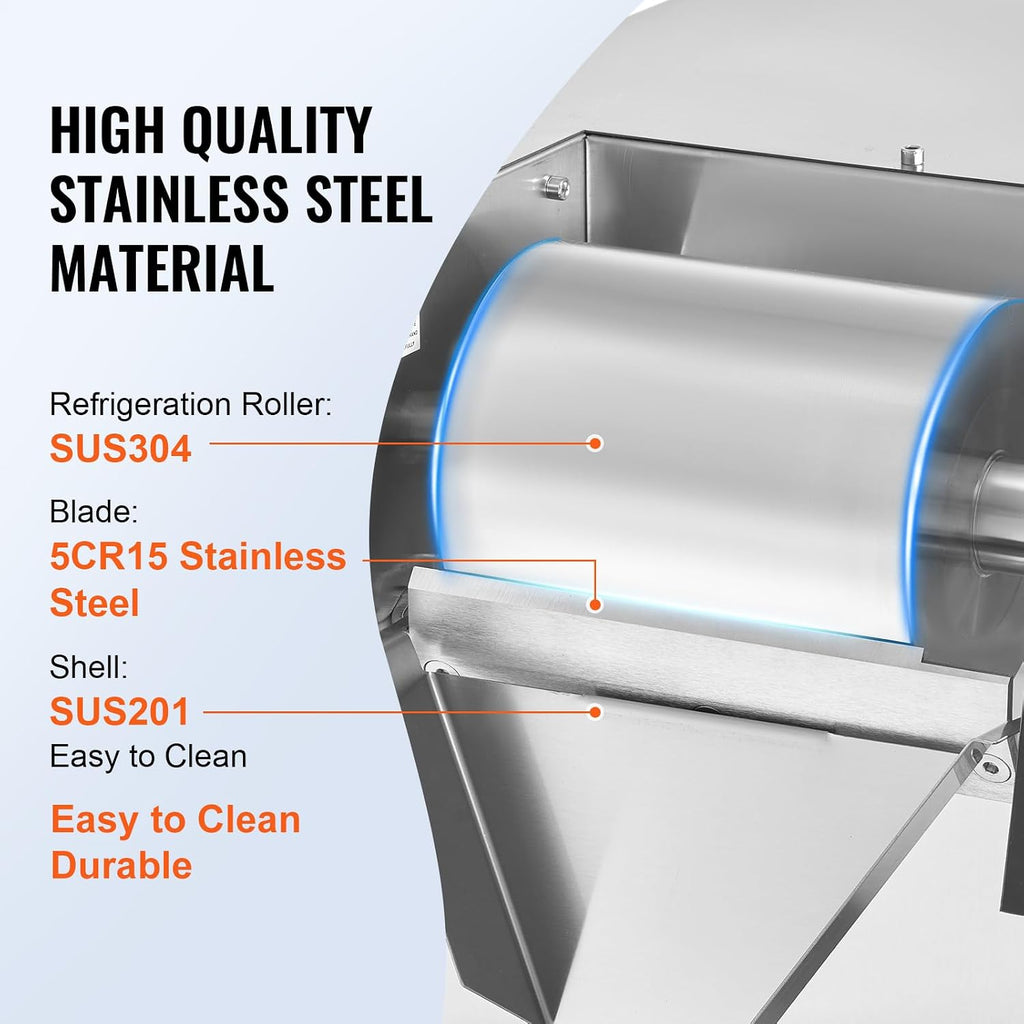 Commercial Snowflake Ice Machine, 573LBS/24H Snowflake Ice Maker, Stainless Steel Ice Shaver Machine, Electric Snow