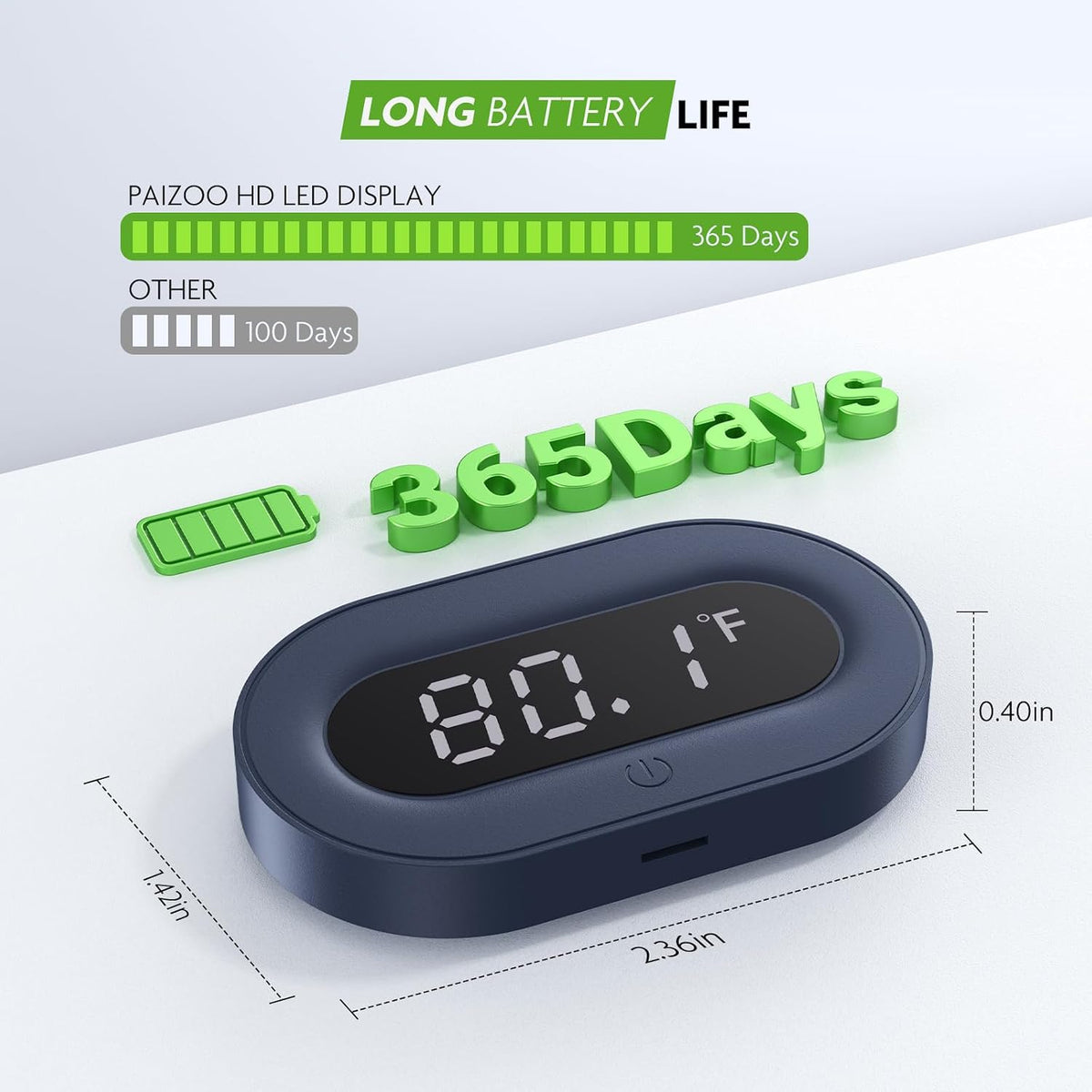 LED Digital Fish Tank Thermometer Stick on Highly Accurate ±0.9℉