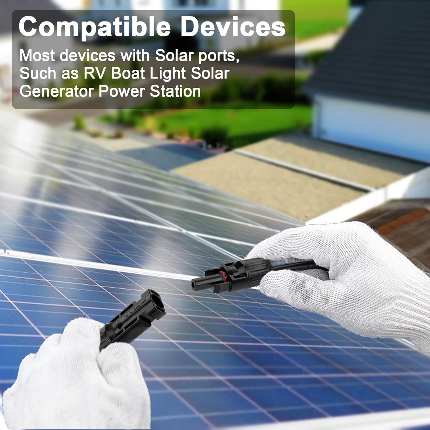 3 Feet 10AWG (6mm²) Solar Extension Cable, 1500V DC PV Wire | Tinned Copper PV Wire, 1500V DC, TUV-Certified, UV