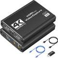 Capture Card 4K HDMI Video Streaming to USB 3.0 1080P 60FPS Capture Device | Audio Video Capture, 4K HDMI Loop-Out