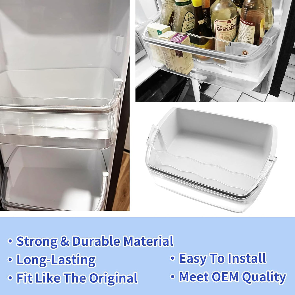 Right 2 Pack AAP73252209 AAP73252202 Refrigerator Door Bin Replacement