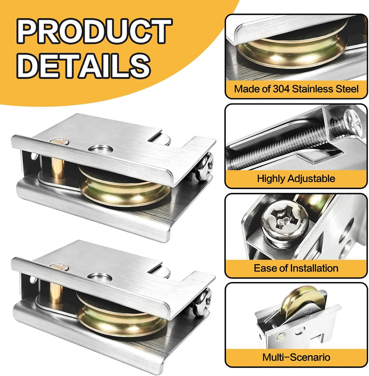 0C5Y00P0 Sliding Door Rollers ReplacementCompatible with Pella 1992-Present