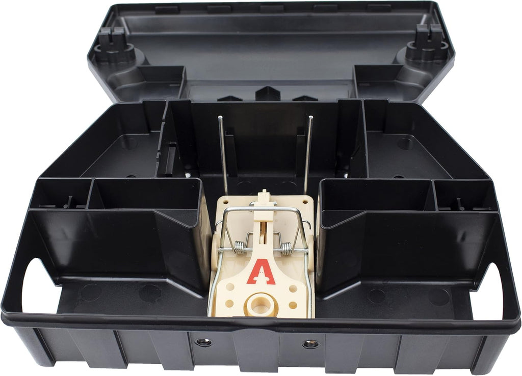 Refillable Rodent Bait Station - XL Rodenticide Bait Station - Also Holds Rat Traps - Indoor and Outdoor Use - M901RB