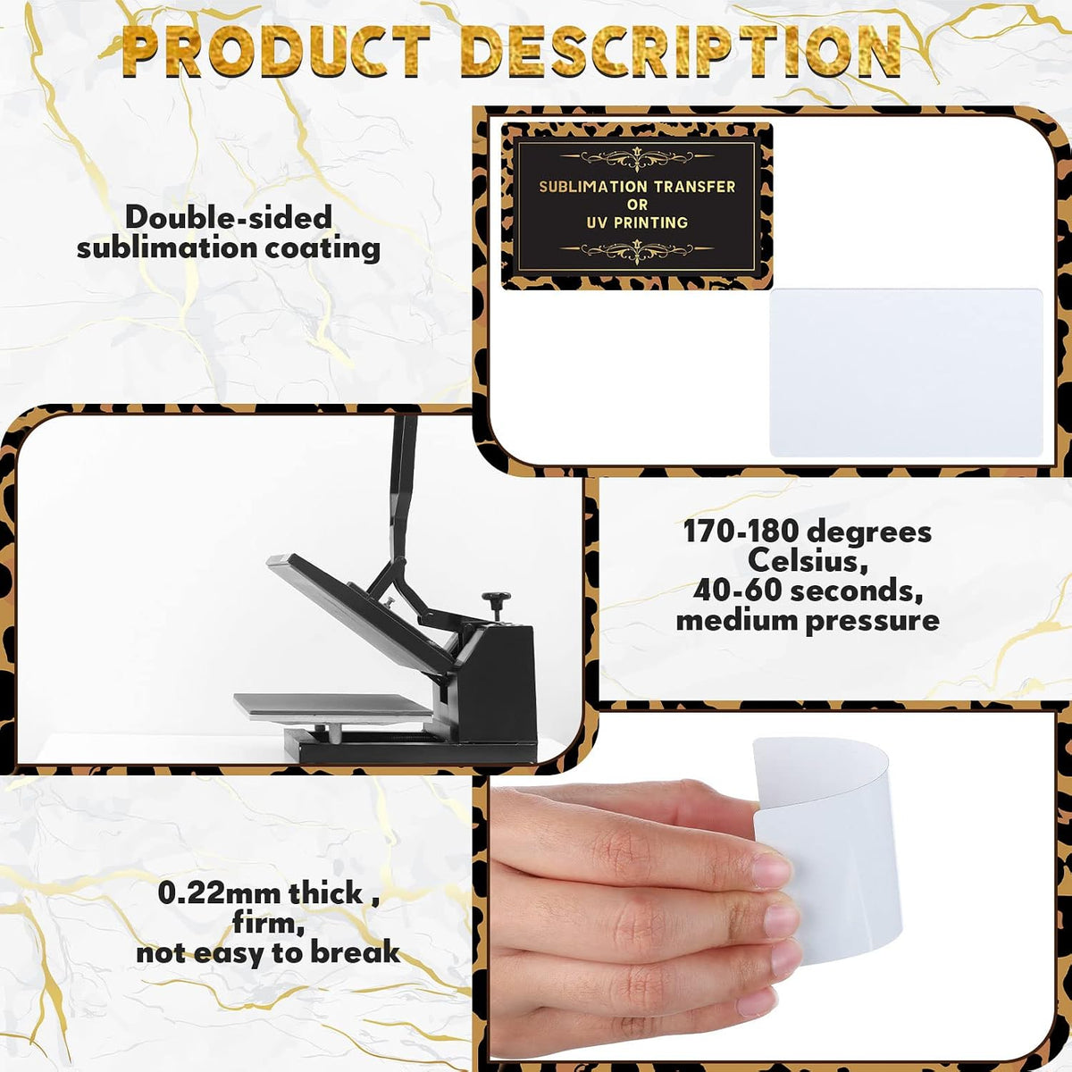 500 Pcs White Sublimation Metal Business Card Aluminum Blanks