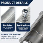 1" UL Listed EMT Screw Coupling, Zinc Plated Steel, 10 Pack