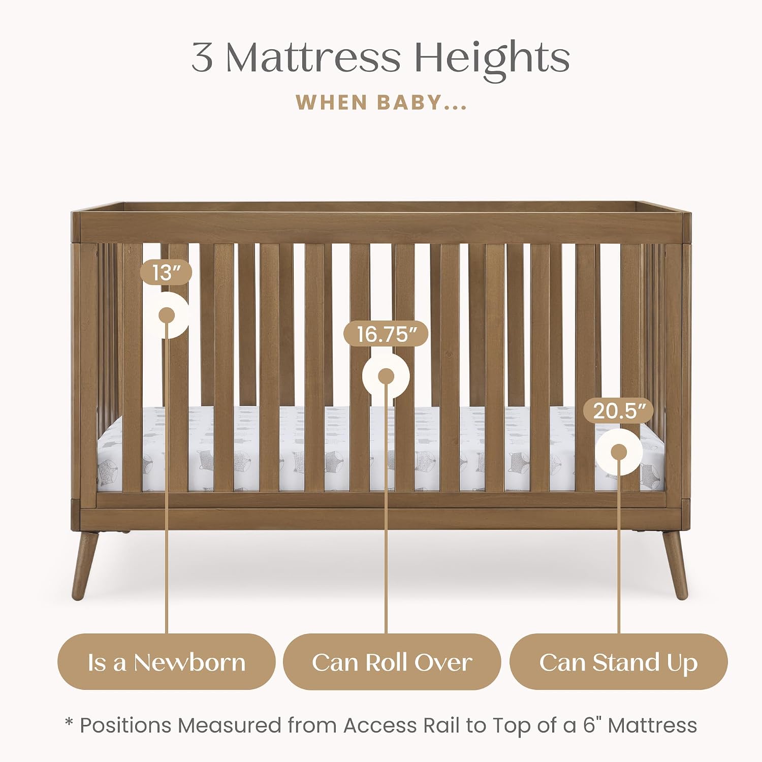Essex 4-in-1 Convertible Crib - Greenguard Gold Certified, Chestnut